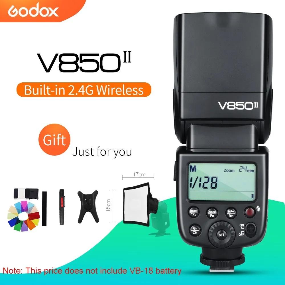 Godox  X ý ǵƮ, DSLR ī޶, VB18 ͸ , V850II GN60, 2.4G